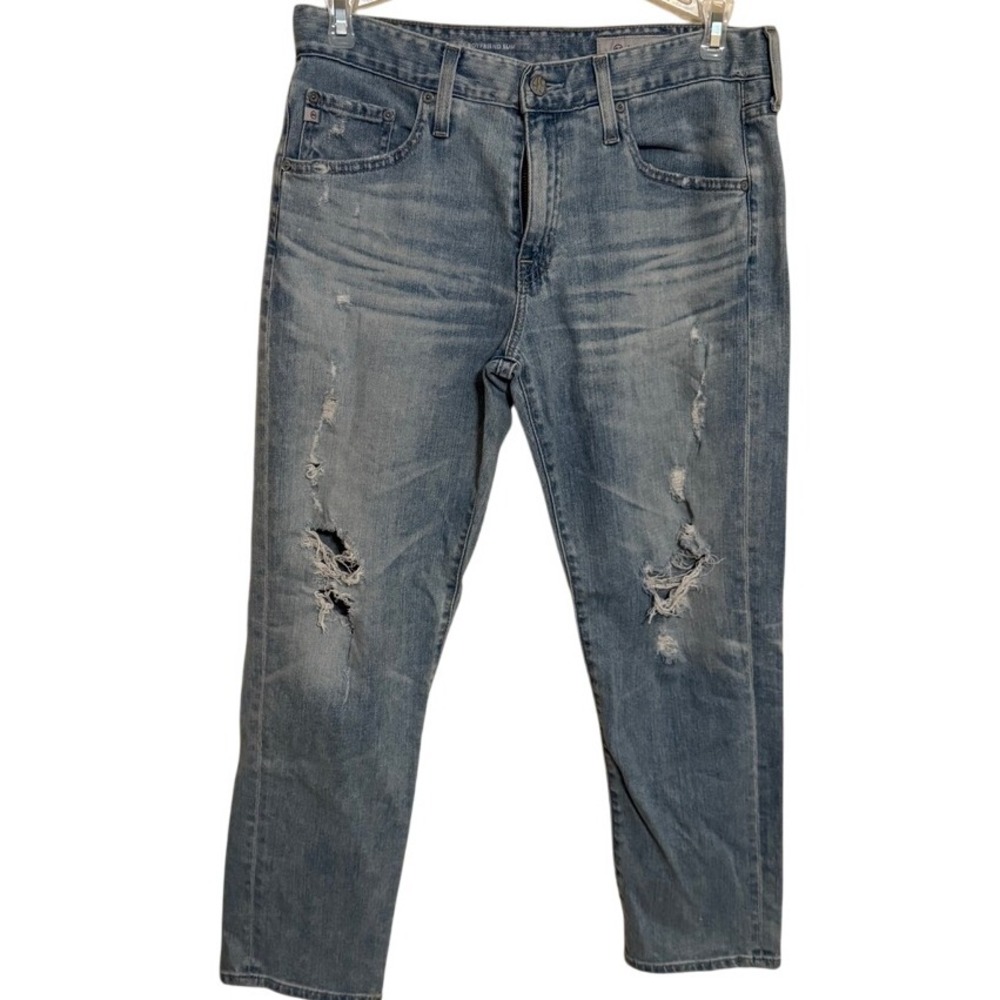 AG Adriano Goldschmied ex Boyfriend Slouchy Slim Womens sz 29R Jeans Distressed